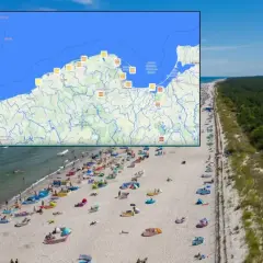 Mapa pokazuje, gdzie najcieplejsza woda w Bałtyku. Tłumy plażowiczów cieszą się słońcem i kąpielami.
