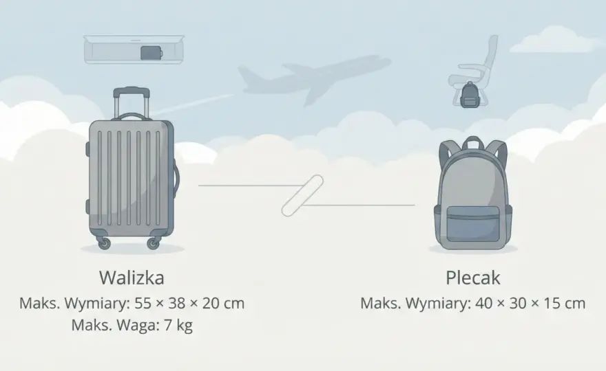 Bagaż podręczny - wymiary, płyny i zasady pakowania bez dopłat